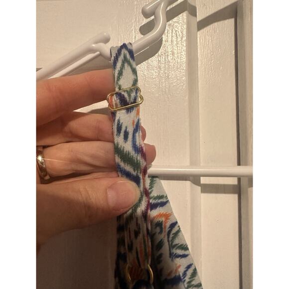 CAbi Maxi Dress Size Large Cowl Neck Aztec Ikat Sundress Sleeveless Resort - Picture 8 of 12